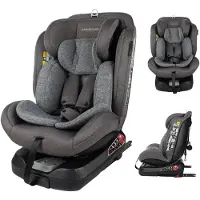X-adventure X Adventure Supreme siège auto i-Size groupe 0/1/2/3 Gris – siège pivotant 360° 40–150 cm, ISOFIX et Top Tether, de la naissance à 12 ans
