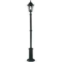 Elstead Lighting Parish Lampadaire extérieur E27 180cm noir IP44, Made in UK (1800 lm, E27, IP44)