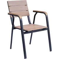 Oviala Chaise de terrasse en aluminium et bois synthétique - Tomar