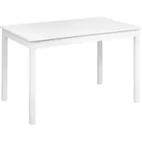 Beliani Table De Repas Barlee Blanc 119 Cm 74 Cm Bois
