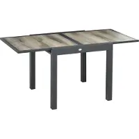 Aosom Table d'extérieur , table de jardin avec plateau extensible, en aluminium