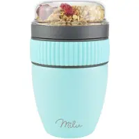 MILU Récipient alimentaire, Lunch box, Bleu, Gris