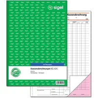 Sigel Formulaire de décompte de caisse Format papier : DIN A4 Autocopiant : Non