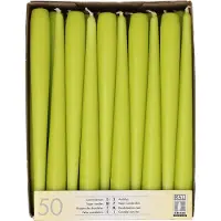 Papstar 81113 Bougie de cire ronde, citron vert (e) (50 pcs)