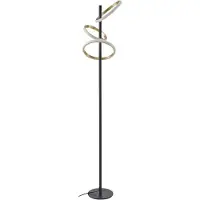 LUCANDE Lampadaire , Madu, dimmable, Noir, Chambre à coucher, Plastique, Moderne