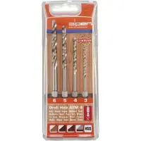 ALPEN-MAYKESTAG Atm 4 Hss-holz Hexagonal Drill Set Marron