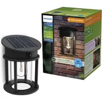 Philips , Applique murale Geri, UE, Noir, Métal, Plastique, IP44, Classe III, Moderne, Jardin, Terrasse