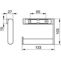 Keuco Support de papier toilette Plan 14962070000 Acier inoxydable