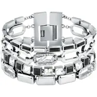Karl Lagerfeld - Bracelet Superposé Signature, Femme, Argent, Taille: One Size