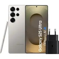 Samsung Galaxy S25 Ultra 256 Go Gris 5G + Chargeur 25 Watts Noir