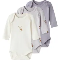 Name it Barboteuse / body marron / lilas / mauve / blanc