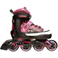 KRF Jungle Inline Skates Noir,Rose EU 37-40 Enfants