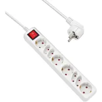 Allteq Multiprise - 8 prises - prise plate + ronde -