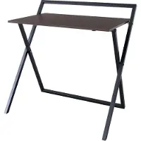 Teamson Home 34" Bureau D'Étude De Bureau À Domicile Pliant En Bois Moderne Brun/Noir VNF-00094