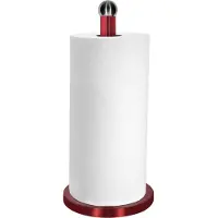 Cheffinger Porte Rouleaux Essuie Tout Effet Métallisé Avec Base Lourde Stable Rouge