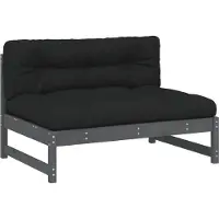 vidaXL Canapé central Gris 120x80 cm pin massif