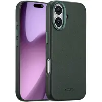 Accezz Coque arrière en cuir avec MagSafe pour Apple iPhone 17 - Cedar Green