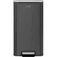 EKO - Marina Poubelle à pédale 30 litres - Acier inoxydable Plastique - Noir mat