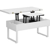 Vicco Table basse Lifty Blanc 100x50cm avec fonction ascenseur, Model 57892