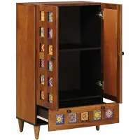 vidaXL Haut Armoire Noyer 60 x 33,5 x 100 cm Bois de mangue massif
