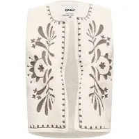 ONLY Gilet gris / blanc