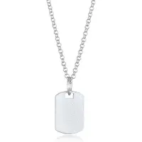 KUZZOI Chaîne 'Dog Tag' argent