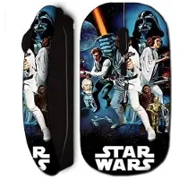MANIACASE Souris sans fil - Star Wars - Affiche - Noir - Compatible Mac et PC - Clé USB wifi incluse