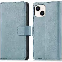 IMoshion Étui de télephone portefeuille de luxe Apple iPhone 15 Plus - Bleu clair