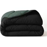 Sleeptime Couette et housse de couette Lazy en 1 - Double Face Dark Green Black