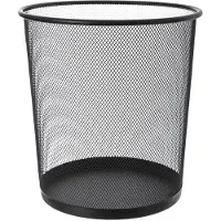 Orion Poubelle métallique noire 6L pour les espaces modernes