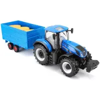 Adlibris Véhicules Miniatures Die Cast 1/32 Collection Ferme - Tracteur New Holland T7.315 Avec Remorque