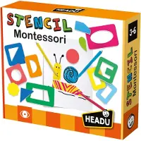 HEADU - Pochoir Montessori Jeu Éducatif Mu29396 Multicolore