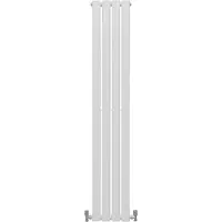 MonsterShop Radiateur Plat Blanc Brillant 160 cm x 28 cm Salle de Bain Radiateur Mural Chauffage Central Design Scandinave