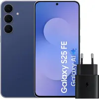 Samsung Galaxy S25 FE 128 Go Bleu Foncé 5G + Chargeur 25 Watts Noir
