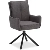 Homestyle4u Chaise de Salle à Manger Moderne Tissu Anthracite Design Chaise de Cuisine Chaise pas Cher Fauteuil Rembourrée