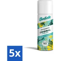 Batiste - Classic Clean - Shampooing sec - Parfum frais et propre - Rafraîchit et donne de la tenue - 50 ml - Pack avantage - 5 pièces
