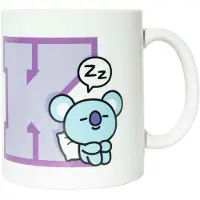 Bt21 Line Friends - Tasse en céramique 300 ml KOYA, Tasse, Blanc, Violet