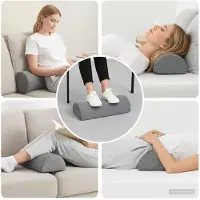 vidaXL Coussin Pour Jambes Géométrique Gris