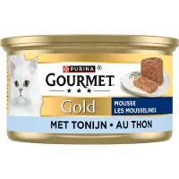 Gourmet Purina Gold, Mousse au thon pour chat - 24 boîtes de 85 g
