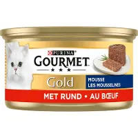 Gourmet Pâtée pour chat, mousse de bœuf, 24 x 85 g