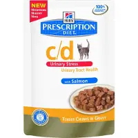 Hill's Pet Nutrition Prescription Diet Feline c/d Urinary Stress Losos 85 g