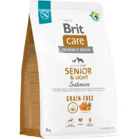Brit Care Grain-free Senior & Light - Croquettes sans céréales au saumon pour chiens âgés - 3 kg