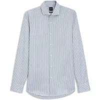 BOSS Chemise Slim en twill de coton italien à rayures