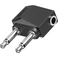 Hama Adaptateur audio, 2 x jack 3,5 mm mono - jack 3,5 mm stéréo