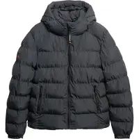 Superdry pour homme. M5011905A Veste de sport matelassée à capuche noir (XXL), Casuel, Polyester