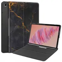 IMoshion Étui de télephone portefeuille Design pour Lenovo Tab Plus - Black Marble
