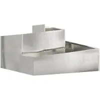vidaXL Cache-pot de jardin Argent 60 x 60 x 50 cm Acier inoxydable