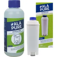 Alapure Kit d'entretien Delonghi : filtre à eau + détartrant
