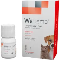 Wepharm Complément contre l'anémie sous forme de flacon avec seringue doseuse pour chien et chat WeHemo, 30 ml,