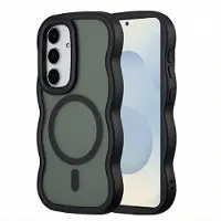 Selencia Coque arrière Wavy avec MagSafe pour Samsung Galaxy S25 / S24 - Noir